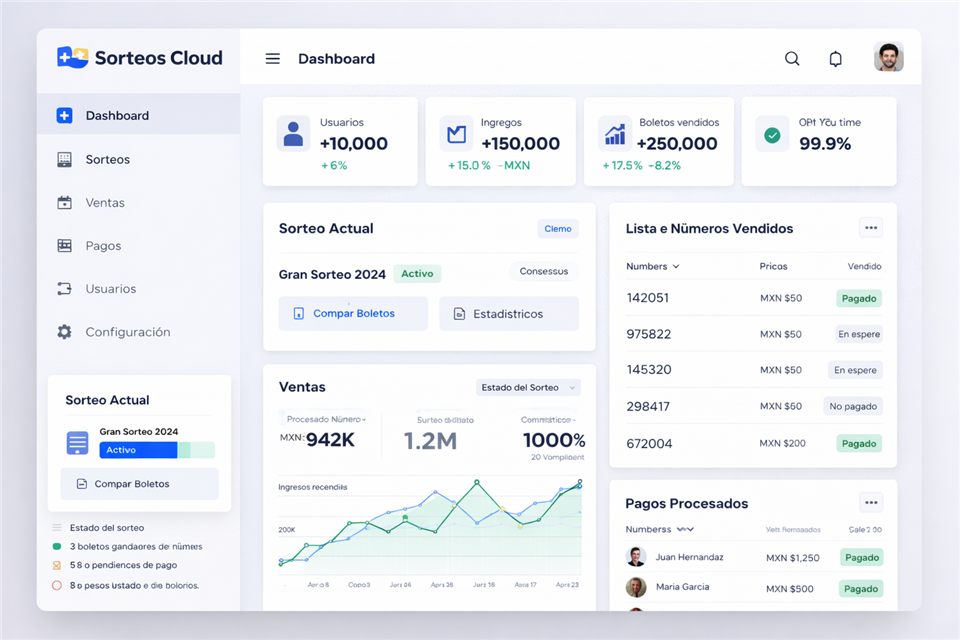 Dashboard Sorteos Cloud